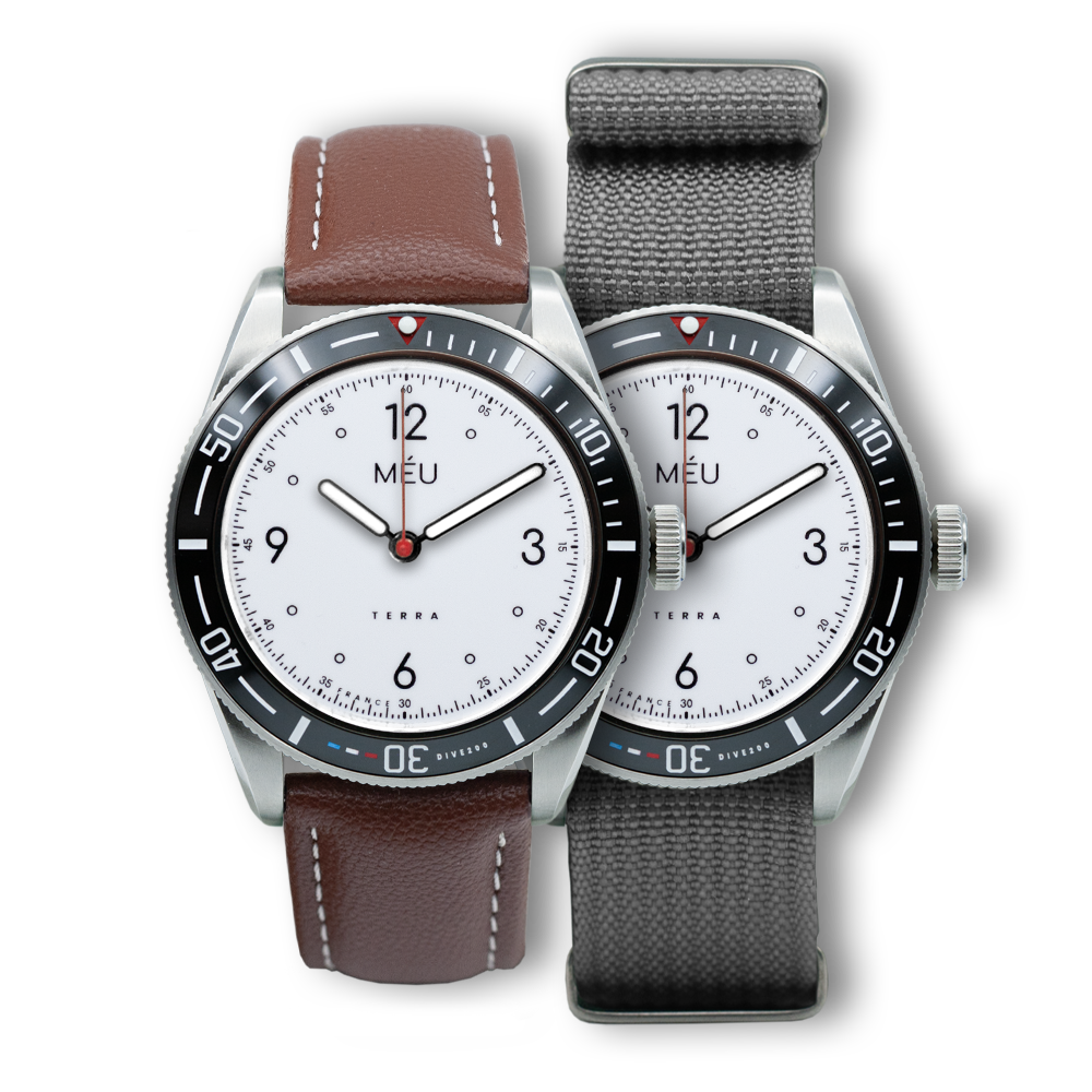 TERRA DIVE 200 - Pure White (Brown Apple Vegan Leather & Nylon)
