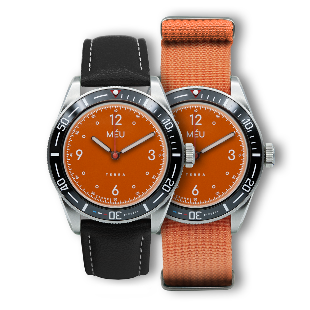 TERRA DIVE 200 - Solar Orange (Black Apple Vegan Leather & Nylon)