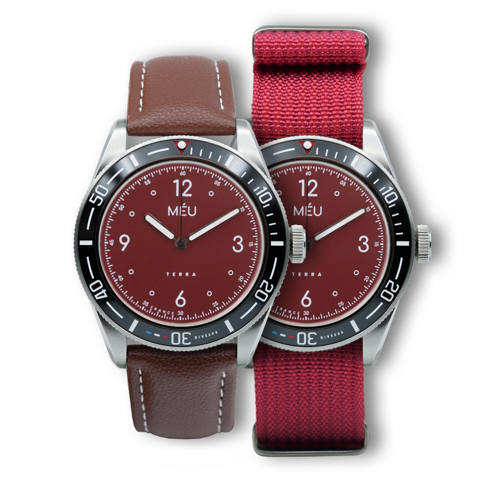 TERRA DIVE 200 - Rose Agate (Cuir végan de pomme marron & Nylon)