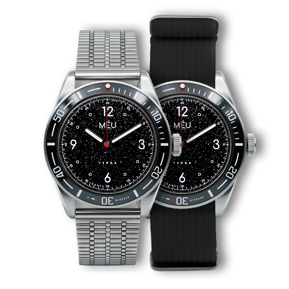 TERRA DIVE 200 - Noir ciel profond (Acier inoxydable & Nylon)