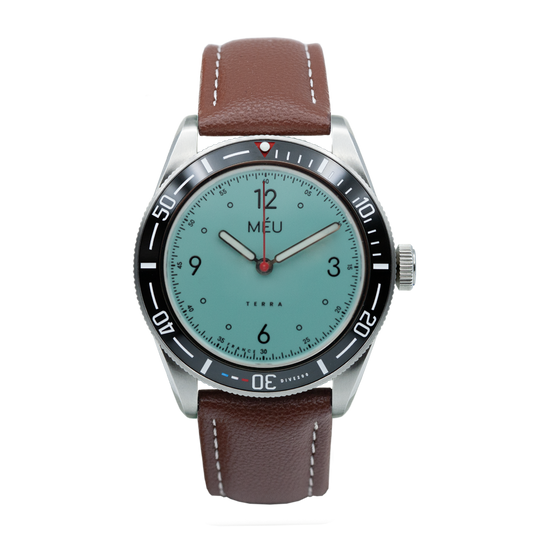 TERRA DIVE 200 - Bleu Lagon (Cuir végan de pomme marron & Nylon)