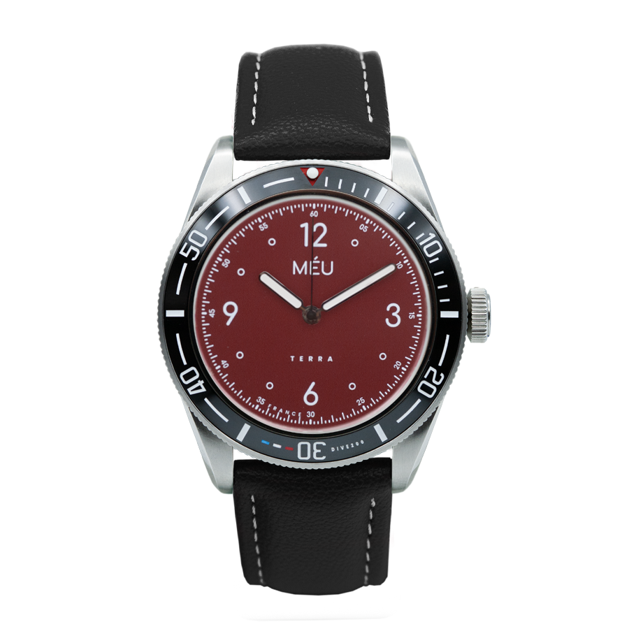 TERRA DIVE 200 - Rose Agate (Cuir végan de pomme noir & Nylon)