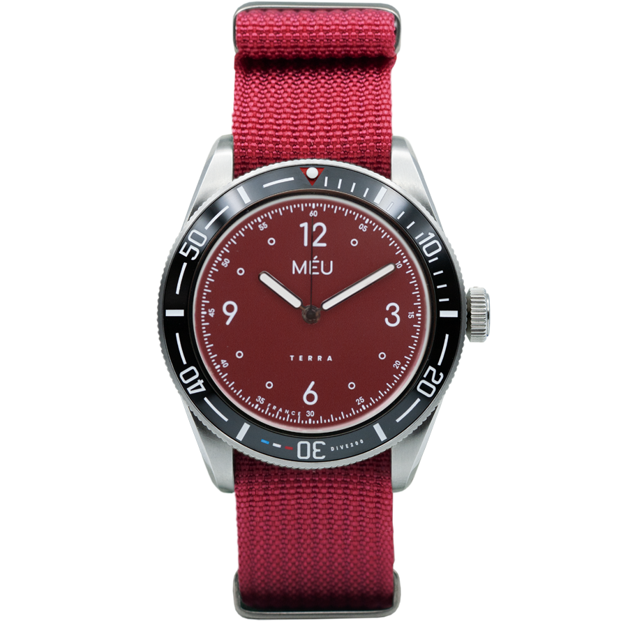 TERRA DIVE 200 - Rose Agate (Acier inoxydable & Nylon)