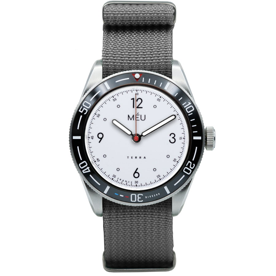 TERRA DIVE 200 - Blanc pur (Cuir végan de pomme marron & Nylon)