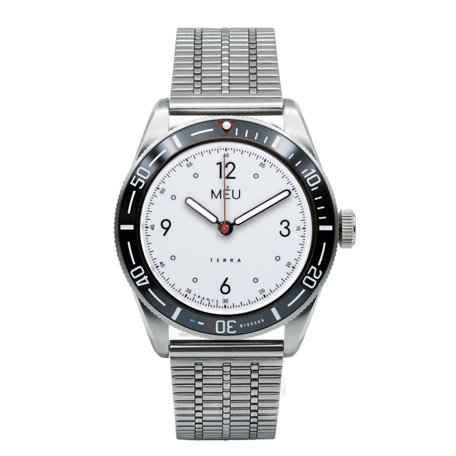 TERRA DIVER 200 - Pure White (Stainless Steel and Nylon)