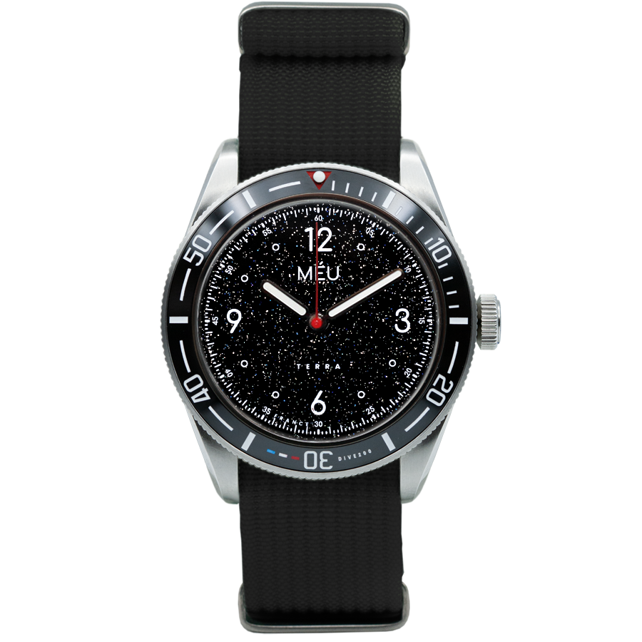 TERRA DIVE 200 - Noir ciel profond (Cuir végan de pomme marron & Nylon)