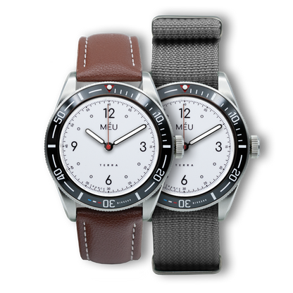 TERRA DIVE 200 - Pure White (Brown Apple Vegan Leather & Nylon)