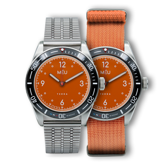 TERRA DIVE 200 - Orange solaire (Acier inoxydable & Nylon)