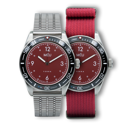 TERRA DIVE 200 - Rose Agate (Acier inoxydable & Nylon)