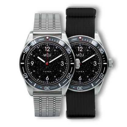 TERRA DIVE 200 - Noir ciel profond (Acier inoxydable & Nylon)