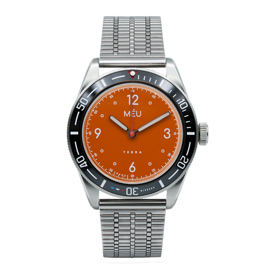 TERRA DIVE 200 - Orange solaire (Acier inoxydable & Nylon)
