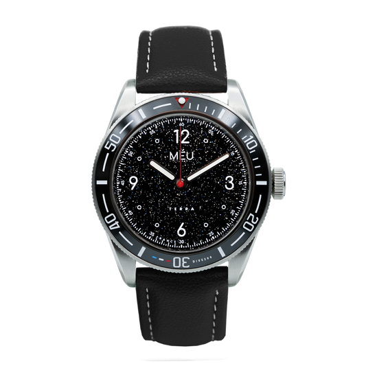 TERRA DIVE 200 - Noir ciel profond (Cuir végan de pomme noir & Nylon)